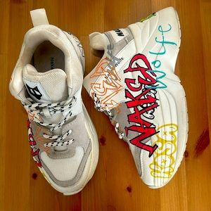 Naked Wolfe Leather Printed Chunky Sneaker